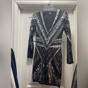 Sparkly Express Long-Sleeve Dress
